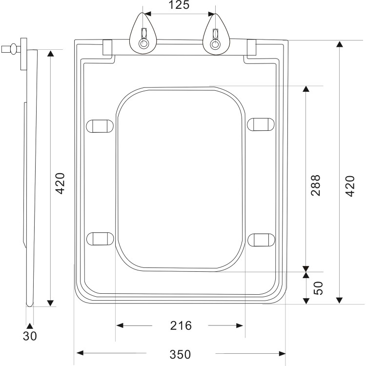 Back to Wall Rimless Toilet with Soft Close Seat - Palma