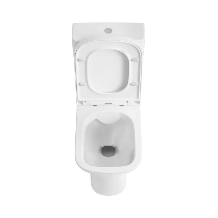 Close Coupled Rimless Open Back Toilet with Soft Close Seat - Palma 