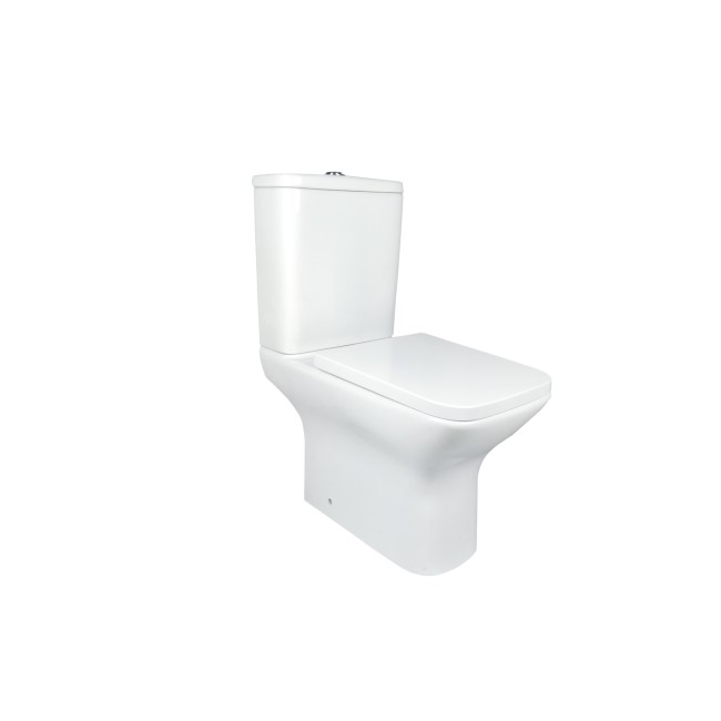 Close Coupled Rimless Open Back Toilet with Soft Close Seat - Palma