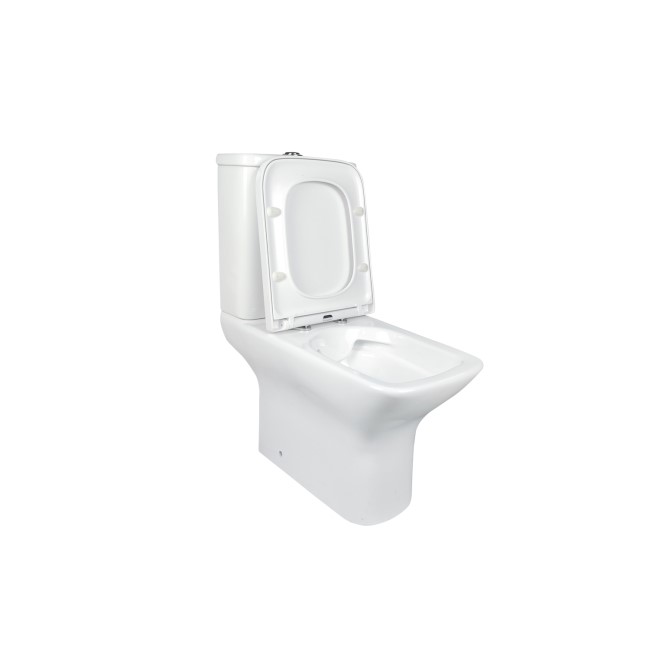 Close Coupled Rimless Open Back Toilet with Soft Close Seat - Palma