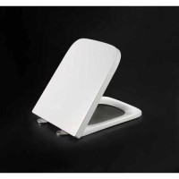 White Square Soft close Toilet Seat with Quick Release - Palma