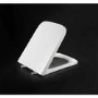 White Square Soft close Toilet Seat with Quick Release - Palma