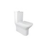 White Square Soft close Toilet Seat with Quick Release - Palma