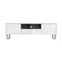 GRADE A1 - Large White Gloss TV Unit with Storage - TV's up to 77" - Paloma