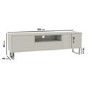 GRADE A1 - High Gloss TV Unit with Storage in Taupe - TV's up to 77" - Paloma