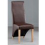 World Furniture Pair of Paris Faux Leather Dining Chairs in Brown