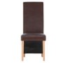 World Furniture Pair of Paris Faux Leather Dining Chairs in Brown