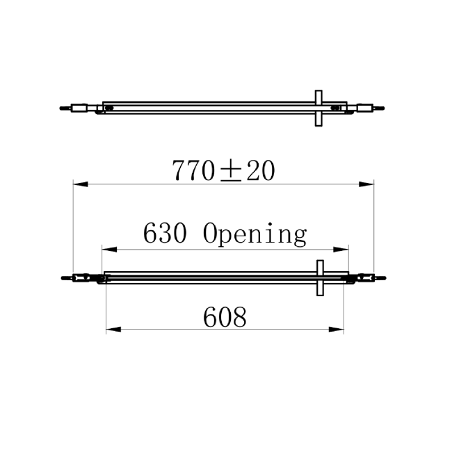 Brushed Brass 800mm Hinged Shower Door 8mm Glass - Pavo