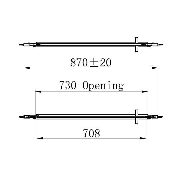 Brushed Brass 900mm Hinged Shower Door 8mm Glass - Pavo