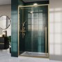 1200mm Black Sliding Shower Door 8mm Glass with Extended Handle - Pavo