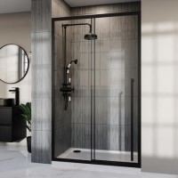 Black 8mm Sliding Shower Door Extended Handle 1000mm - Pavo