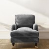 Steel Grey Velvet Armchair - Payton