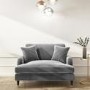 Grey Velvet Loveseat - Payton