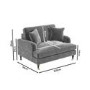 Grey Velvet Loveseat - Payton