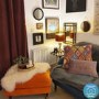 GRADE A2 - Orange Velvet Footstool - Payton