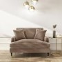 GRADE A2 - Beige Velvet Loveseat - Payton