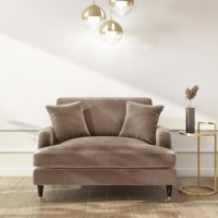 GRADE A2 - Beige Velvet Loveseat - Payton