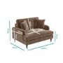 GRADE A2 - Beige Velvet Loveseat - Payton