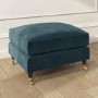 ALMOST PERFECT - Blue Velvet Footstool - Payton