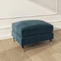 ALMOST PERFECT - Blue Velvet Footstool - Payton