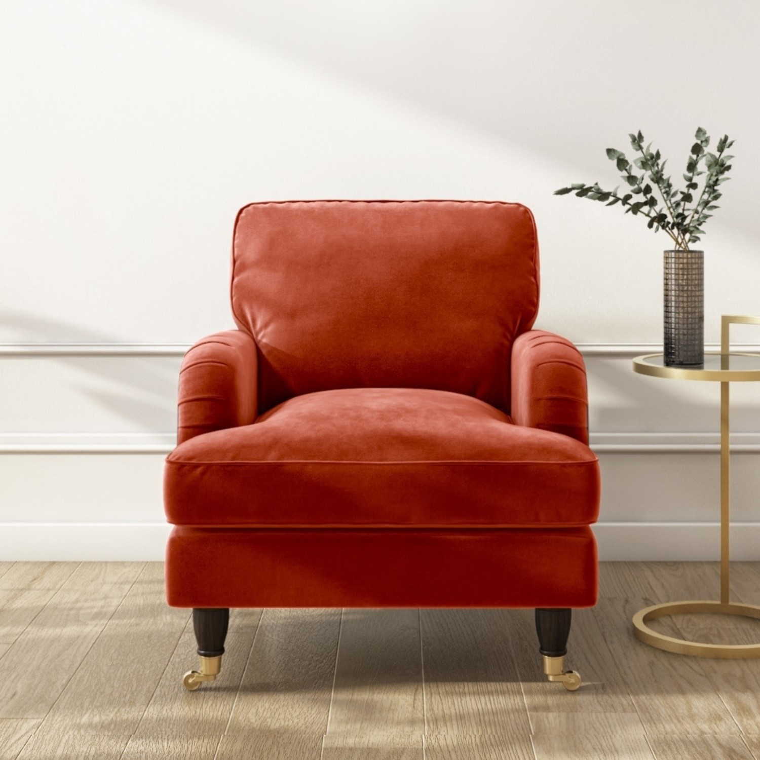 Burnt Orange Velvet Armchair Payton Furniture123 — free download