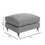 Grey Woven Fabric Footstool - Payton