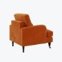 Orange Velvet Armchair - Payton