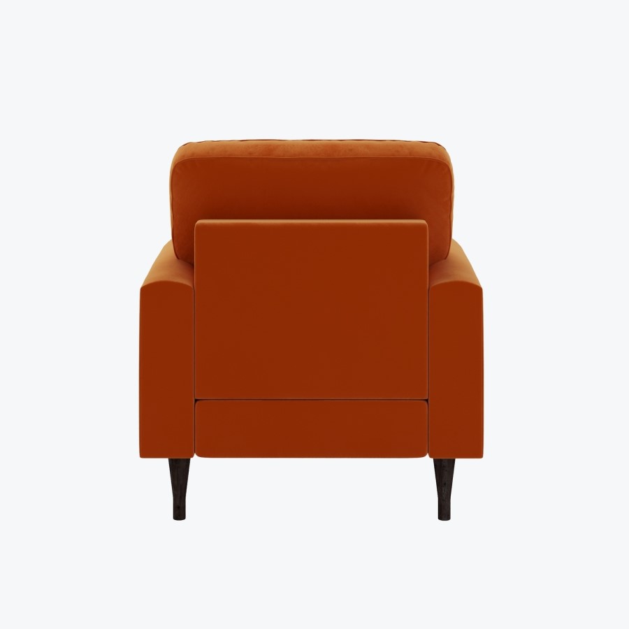 Orange Velvet Armchair - Payton