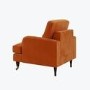 Orange Velvet Armchair - Payton
