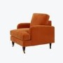 Orange Velvet Armchair - Payton