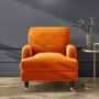 ALMOST PERFECT - Orange Velvet Armchair - Payton