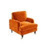 ALMOST PERFECT - Orange Velvet Armchair - Payton