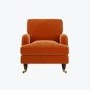 Orange Velvet Armchair - Payton