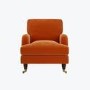 Orange Velvet Armchair - Payton
