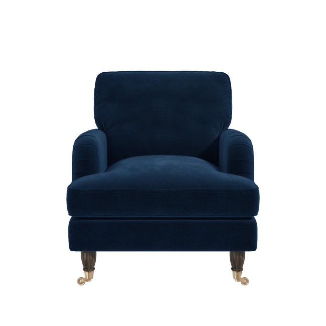 Navy Velvet Armchair - Payton