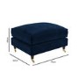 GRADE A2 - Navy Blue Velvet Footstool - Payton