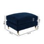GRADE A1 - Navy Blue Velvet Footstool - Payton