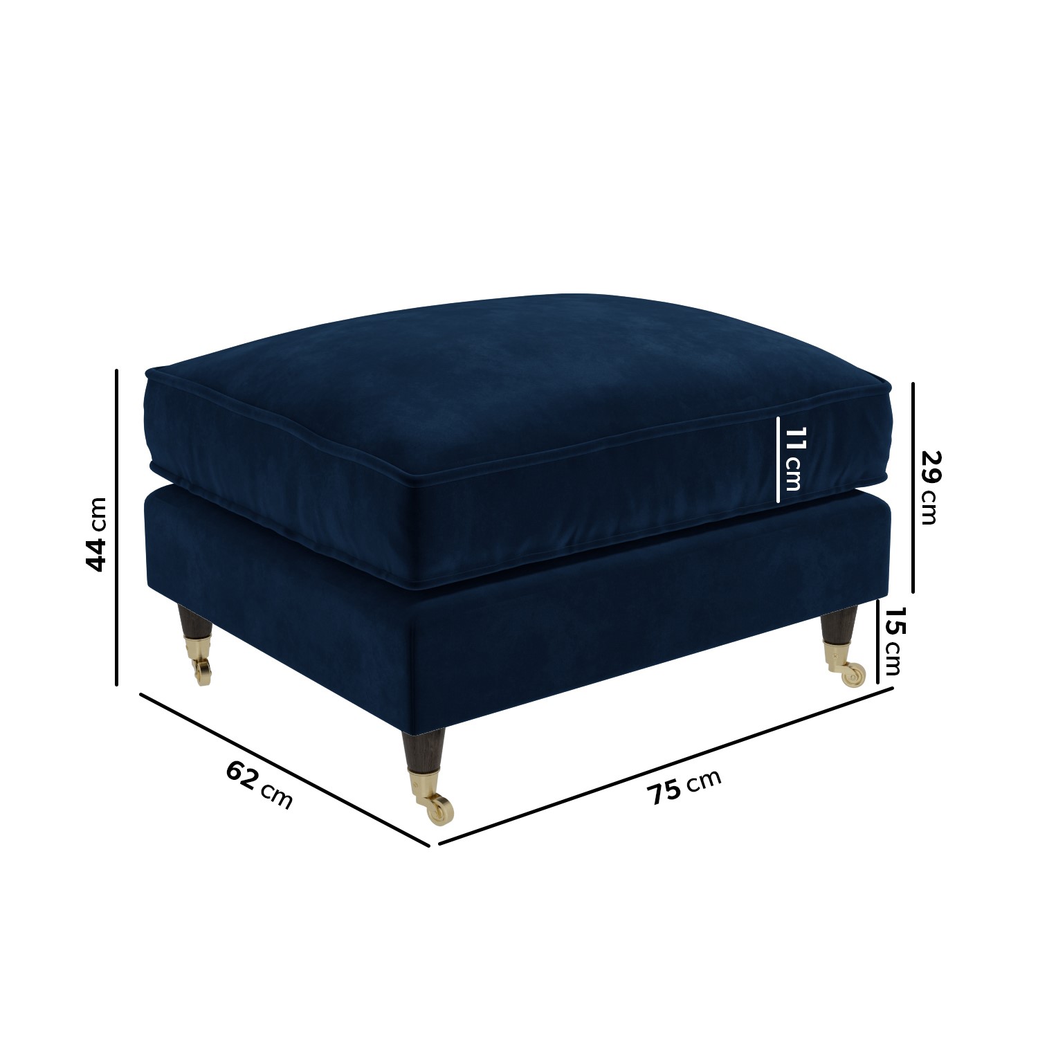 Read more about Navy velvet footstool payton