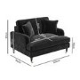 GRADE A2 - Payton Charcoal Grey Velvet Loveseat
