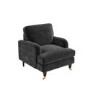 ALMOST PERFECT - Charcoal Velvet Armchair - Payton