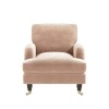 Velvet Armchair in Blush Pink - Payton