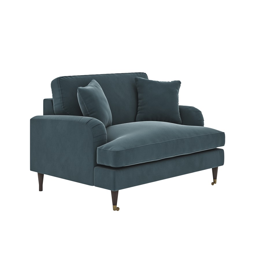 Blue Velvet Love Seat - Payton