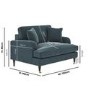 Blue Velvet Love Seat - Payton
