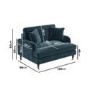 ALMOST PERFECT - Blue Velvet Loveseat - Payton