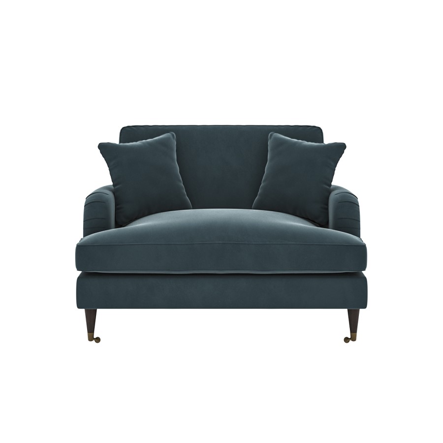 Blue Velvet Love Seat - Payton