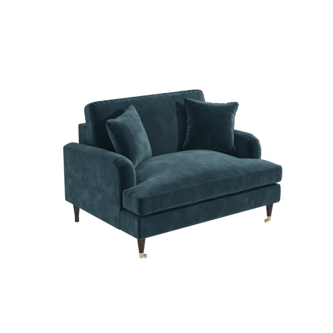 ALMOST PERFECT - Blue Velvet Loveseat - Payton