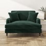 GRADE A2 - Dark Green Velvet Loveseat - Payton