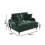 Dark Green Velvet Cuddle Chair - Payton