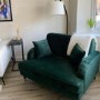 GRADE A2 - Dark Green Velvet Loveseat - Payton