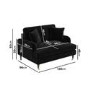 ALMOST PERFECT - Black Velvet Loveseat - Payton